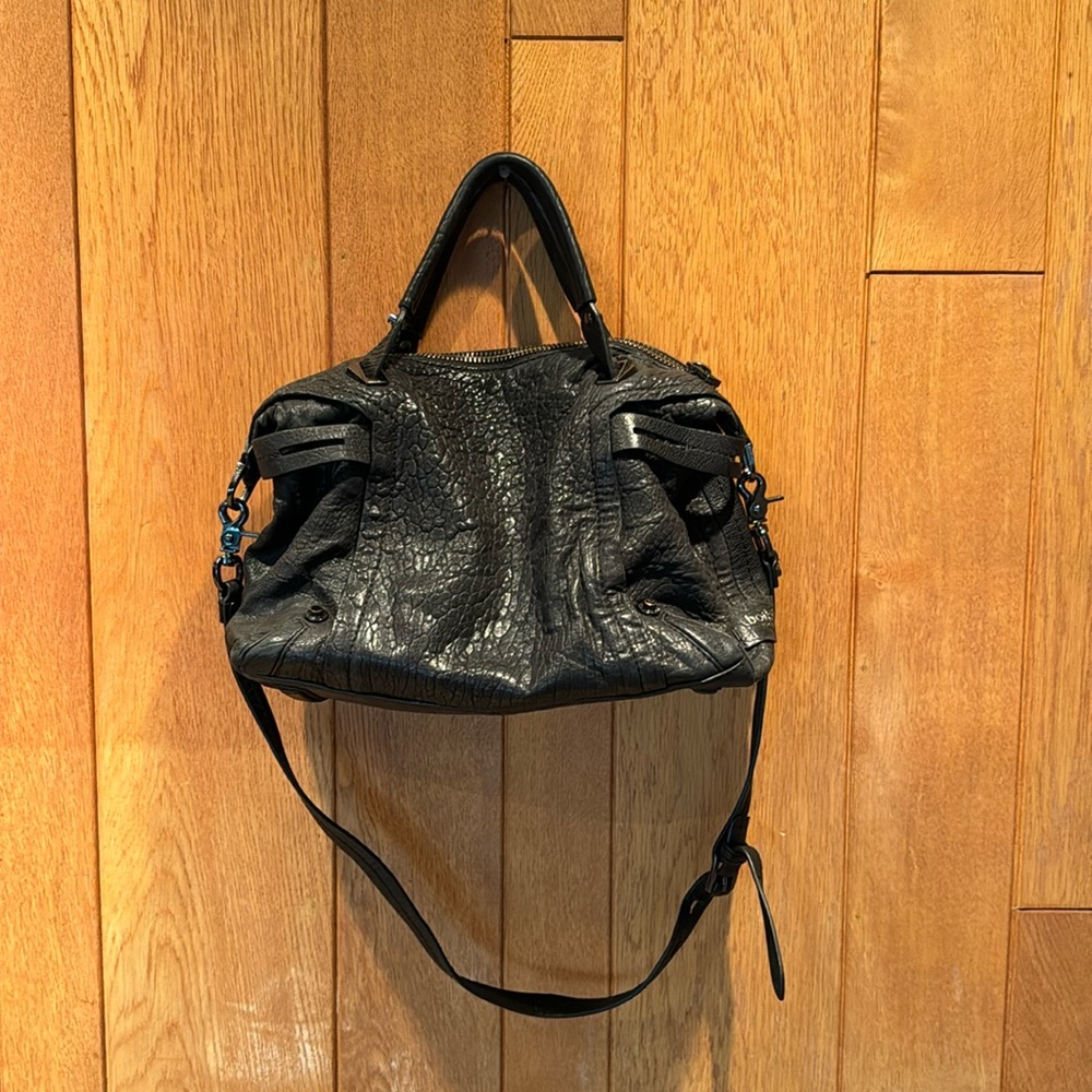 BOTKIER Black Leather Satchel Purse